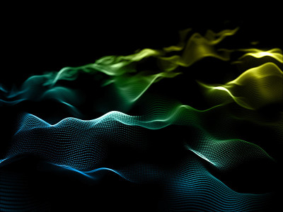3D运动背景与流动粒子设计