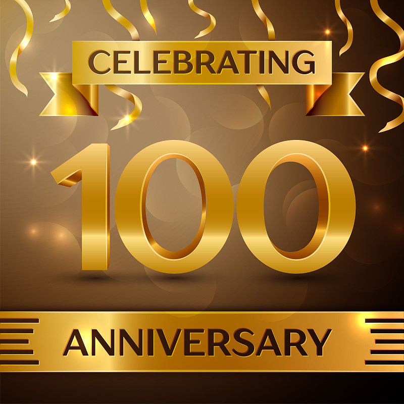Hundred Years Anniversary Celebration Design. Conf