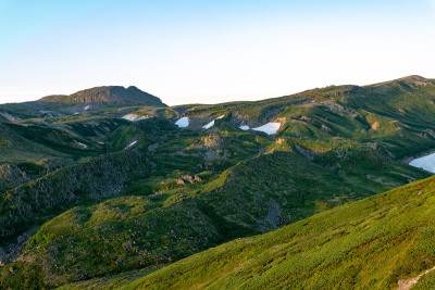 夏天的风景Kurodake峰会,北海道。