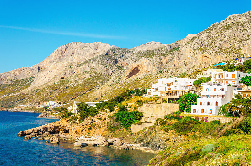 美丽的马索里，希腊村庄Kalymnos