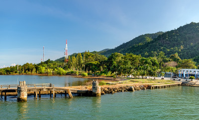 泰国Koh Chang岛的港口渡船
