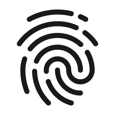 指纹锁。指纹向量插图