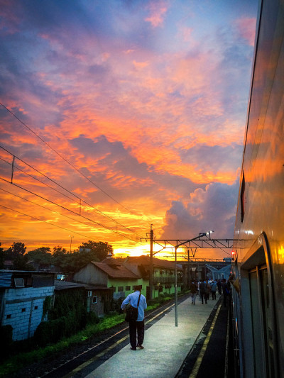 燃烧天空的夕阳