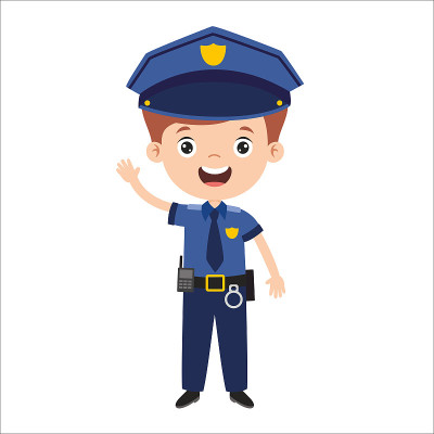 一名警官的卡通画