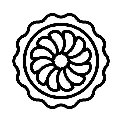 苹果派图标，感恩节相关的向量