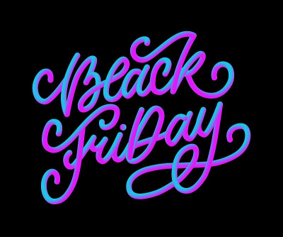 Black Friday Calligraphic Designs Retro Style Elem