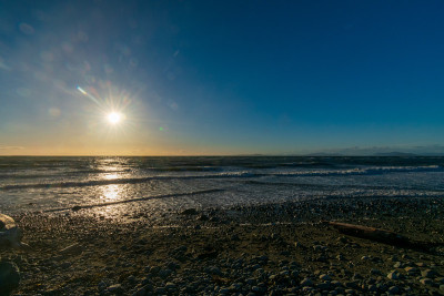 海滩上的夕阳