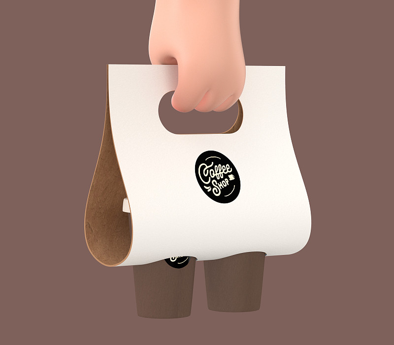 咖啡店3D插图