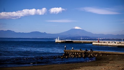 来自Enoshima的富士山