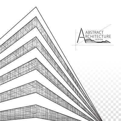 建筑抽象画。