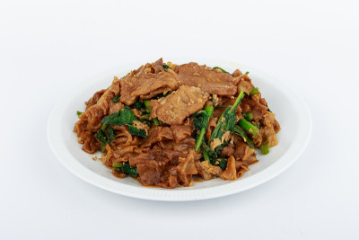 炒扁面，猪肉，老抽。