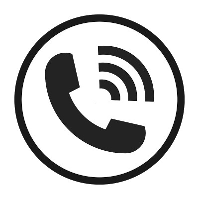 Flat icon ringing phone isolated on white backgrou