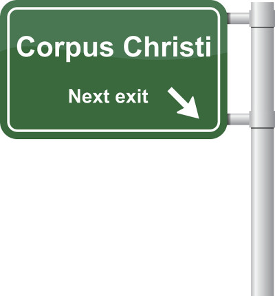 Corpus Christi下一个出口绿色信号向量
