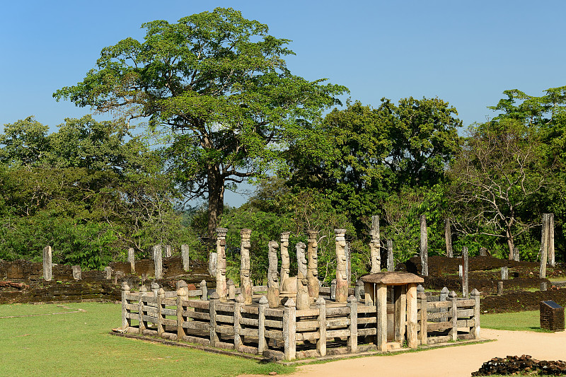 斯里兰卡尼斯卡桑卡拉塔曼达帕Polonnaruwa ruin