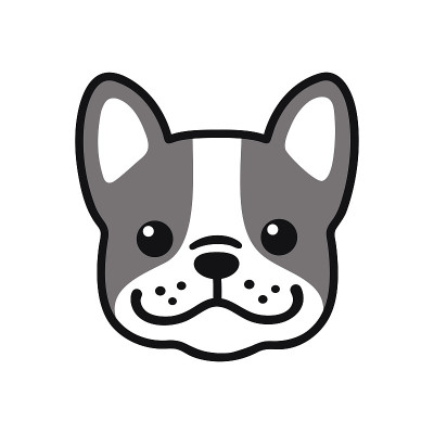法国斗牛犬的脸