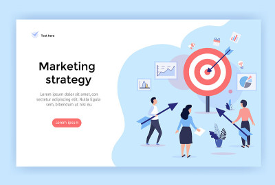 Marketing strategy concept illustration.