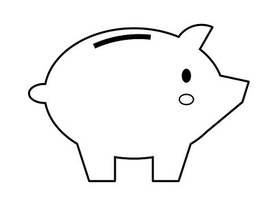 小猪存钱罐的矢量材料