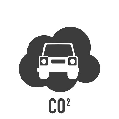 没有二氧化碳烟雾警告标志标志孤立在白色背景。