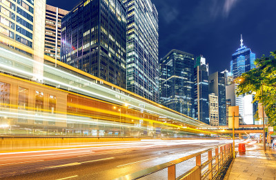 现代城市道路夜景