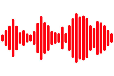 均衡器音乐声波隔离在白色背景上。矢量图