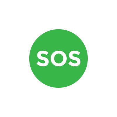SOS图标设计矢量孤立