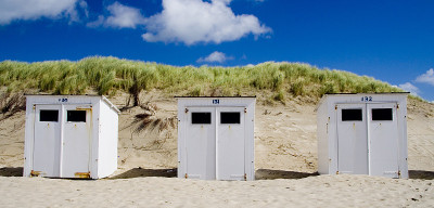 海滩小屋，沙丘，Texel，荷兰