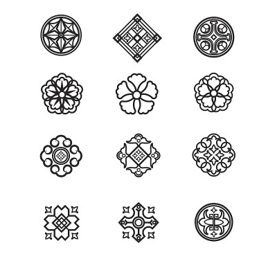 亚洲装饰图标
