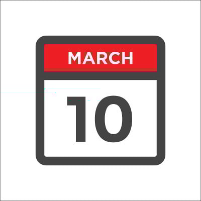 3月10日日历图标与日的月