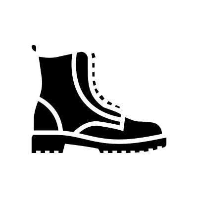 靴子脚衣服字形图标矢量插图