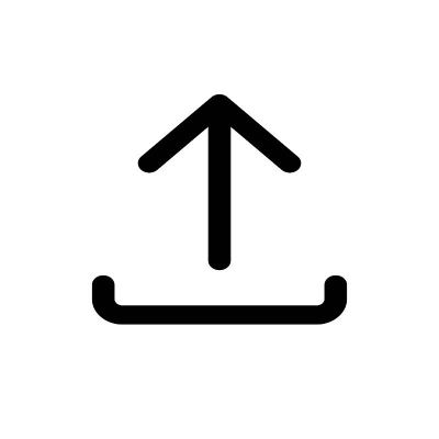 上传黑线图标，孤立在白色背景。平面设计。时尚的轮廓标志的应用程序，图形设计，信息图，网站，ui, u