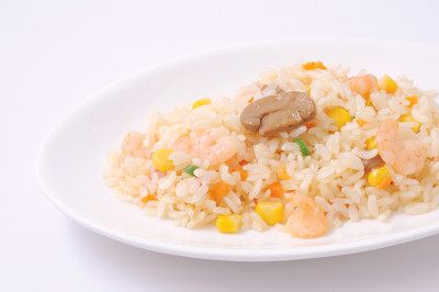 白底虾肉饭