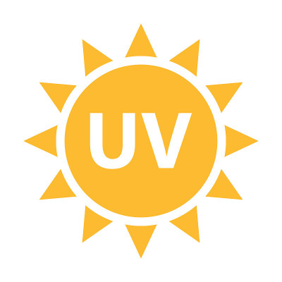 UV radiation icon vector solar ultraviolet light s