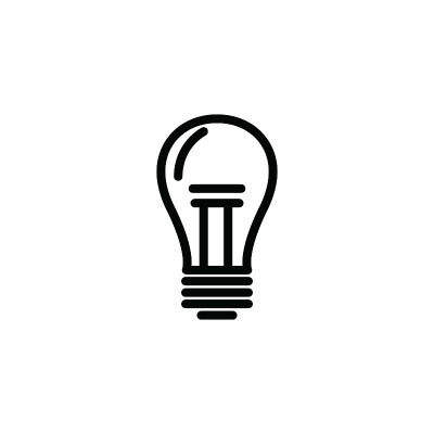 插图灯泡图标矢量图形
