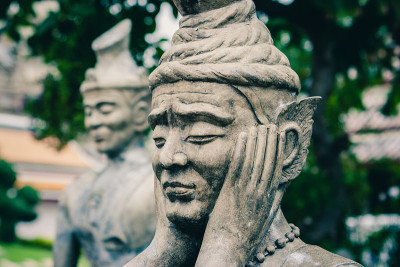 泰国曼谷卧佛寺的中国石像