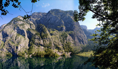 贝希特斯加登阿尔卑斯山的全景