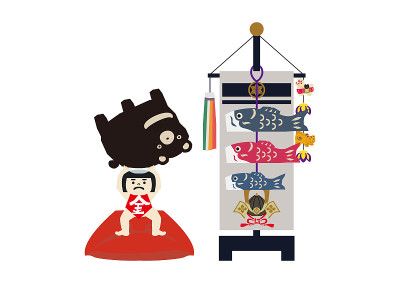 Amulet doll for May festival.Symbol of Japan's ear