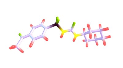 乙六胺分子结构分离在白色上