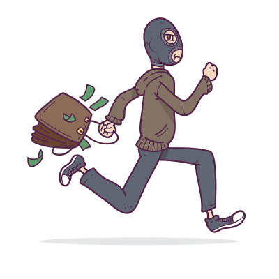 小偷逃跑