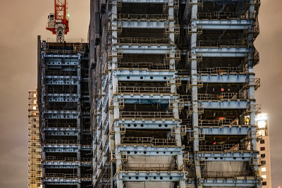 横滨港人未来的高层建筑工地