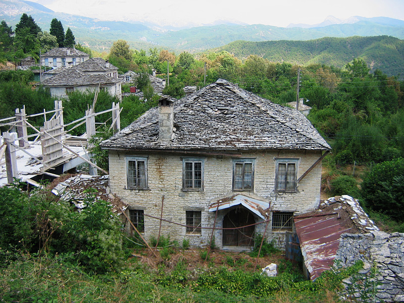 欧洲希腊伊庇鲁斯地区的扎戈里村