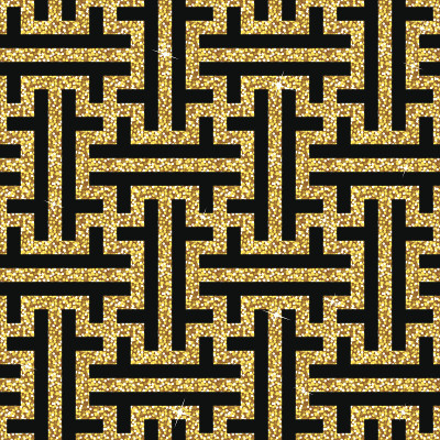 金色东方万字花纹