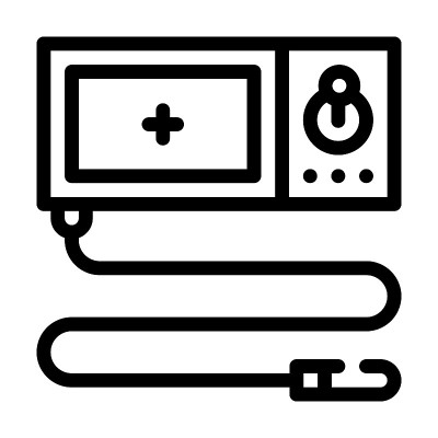 内窥镜工具线图标矢量插图