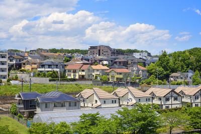 日本东京郊区的居民区。