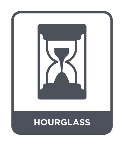 hourglass icon vector on white background, hourgla