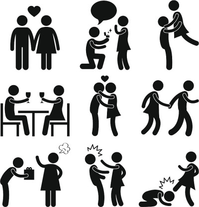 情侣求婚象形图