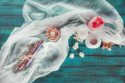 蜡烛，肥皂和洗浴盐