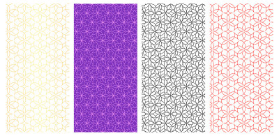 Seamless flower pattern in linear style, vector