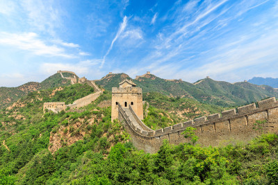 中国的长城在金山岭