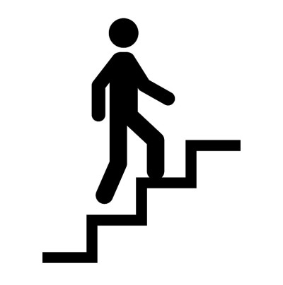 人爬楼梯的象形文字，公共图标