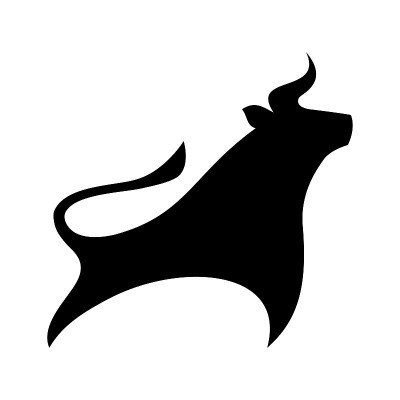 牛，牛图标孤立矢量插图